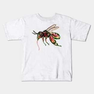 Watercolor Orchid bee Kids T-Shirt